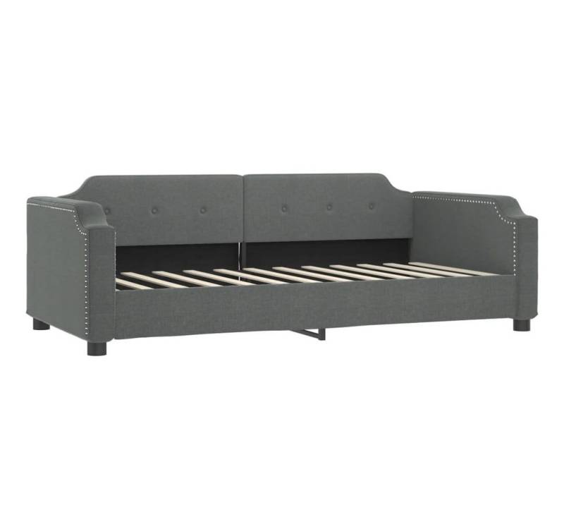vidaXL Gästebett Tagesbett Dunkelgrau 90x200 cm Stoff Gästebett Gästecouch Gästesofa Be von vidaXL