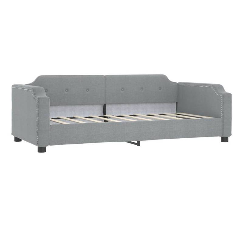 vidaXL Gästebett Tagesbett Hellgrau 90x200 cm Stoff Gästebett Gästecouch Gästesofa Bett von vidaXL