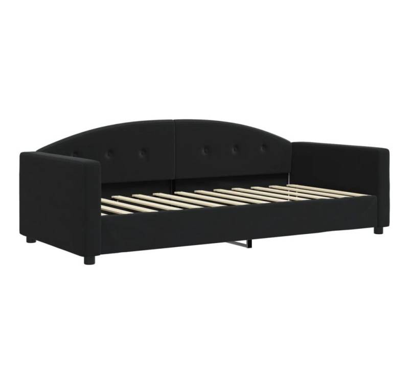 vidaXL Gästebett Tagesbett Schwarz 90x200 cm Samt Gästebett Gästecouch Gästesofa Bett B von vidaXL