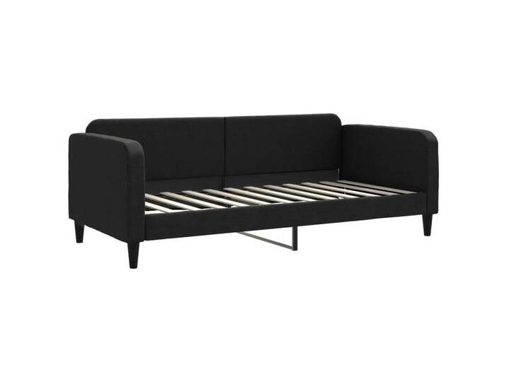 vidaXL Gästebett Tagesbett Schwarz 90x200 cm Stoff Gästebett Gästecouch Gästesofa Bett, schwarz von vidaXL