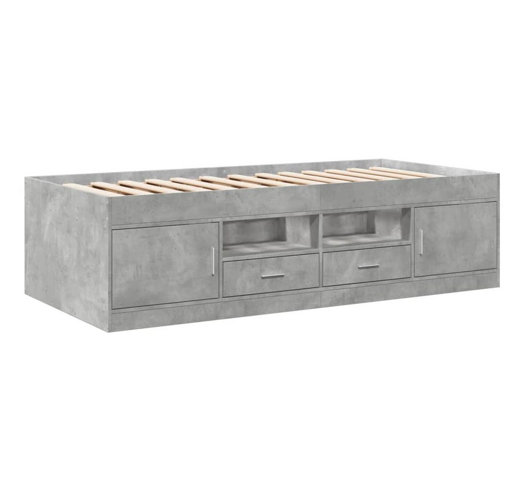 vidaXL Gästebett Gästebett Tagesbett mit Schubladen Betongrau 90x200 cm Spanplatte Bett vidaXL Gästebett Gästebett Tagesbett mit Schubladen Betongrau 90x200 cm Spanplatte Bett von vidaXL