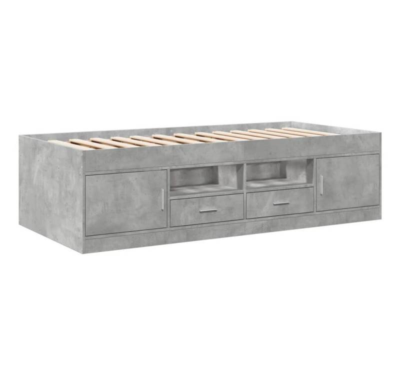 vidaXL Gästebett Gästebett Tagesbett mit Schubladen Betongrau 90x200 cm Spanplatte Bett vidaXL Gästebett Gästebett Tagesbett mit Schubladen Betongrau 90x200 cm Spanplatte Bett von vidaXL