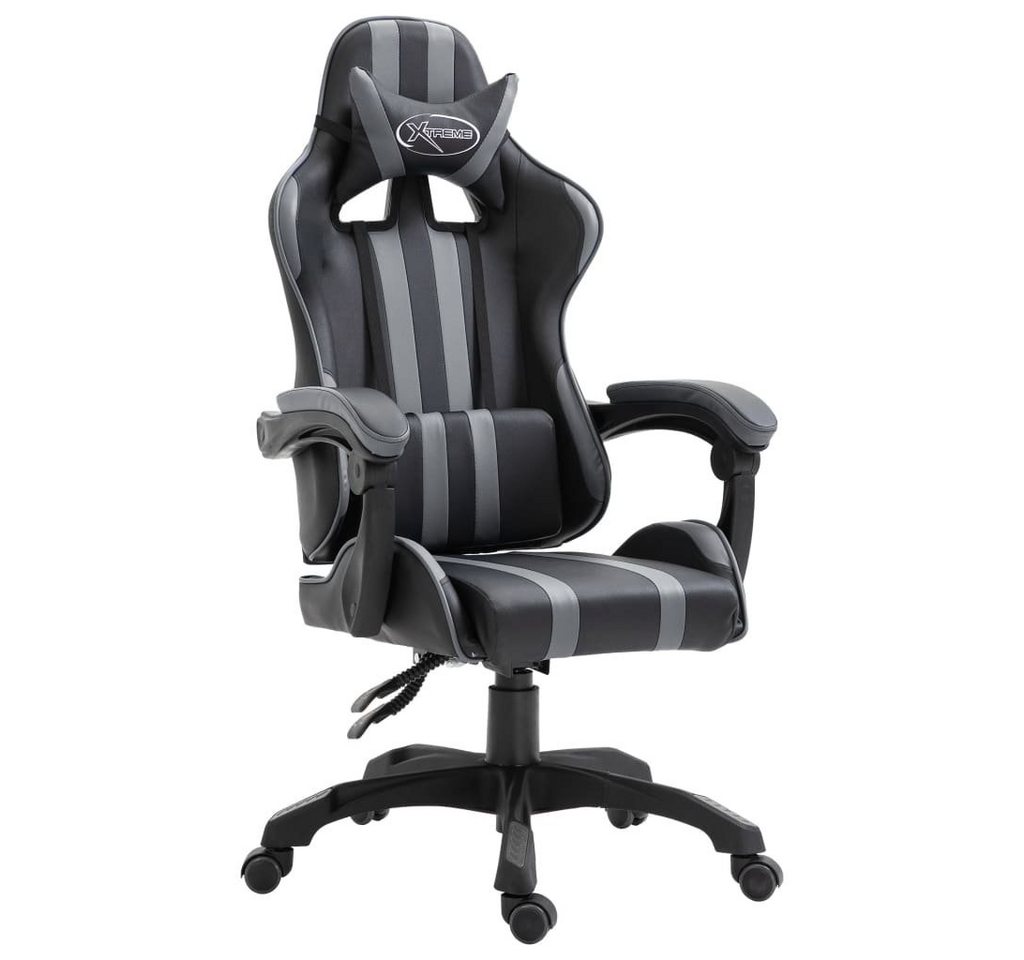 vidaXL Gaming-Stuhl Gaming-Stuhl Grau Kunstleder (1 St) von vidaXL