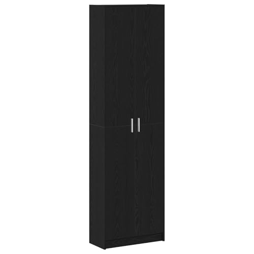 vidaXL Garderobe Schwarz Eiche 55x25x189 cm Holzwerkstoff vidaXL Garderobe Schwarz Eiche 55x25x189 cm Holzwerkstoff von vidaXL