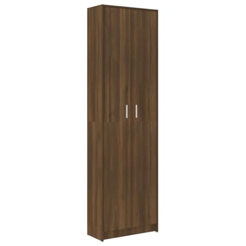 vidaXL Garderobenschrank Braun Eiche-Optik 55x25x189 cm Holzwerkstoff von vidaXL