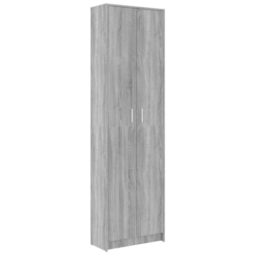 vidaXL Garderobenschrank Grau Sonoma 55x25x189 cm Holzwerkstoff von vidaXL