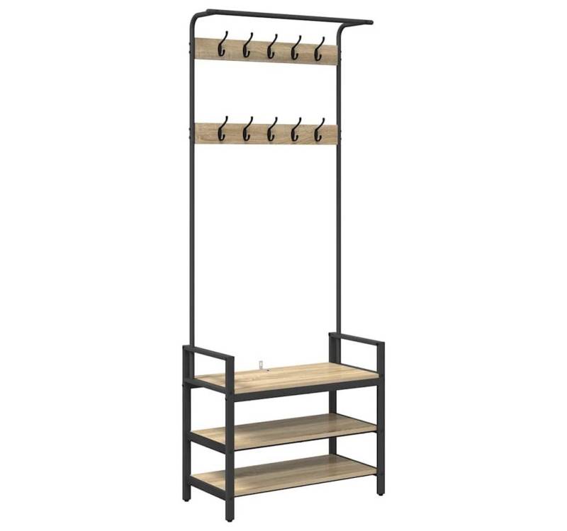 vidaXL Garderobenständer Kleiderständer Sonoma-Eiche 75 x 34 x 184 cm Holzwerkstoff, (1 St) von vidaXL