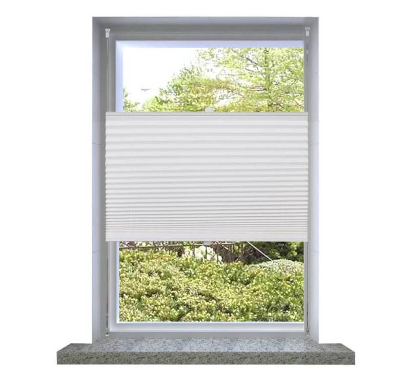 vidaXL Gardine Verdunklungsplissee 50100 cm Weiß Fenster Plisee Sichtschutz von vidaXL