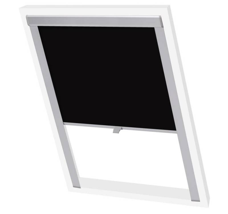 vidaXL Gardine Verdunklungsrollo Schwarz SK06 Dachfenster Dachschrägenfenster von vidaXL