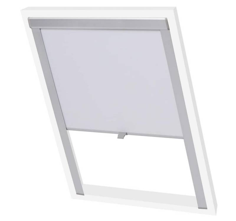 vidaXL Gardine Verdunklungsrollo Weiß PK08 Dachfenster Dachschrägenfenster von vidaXL