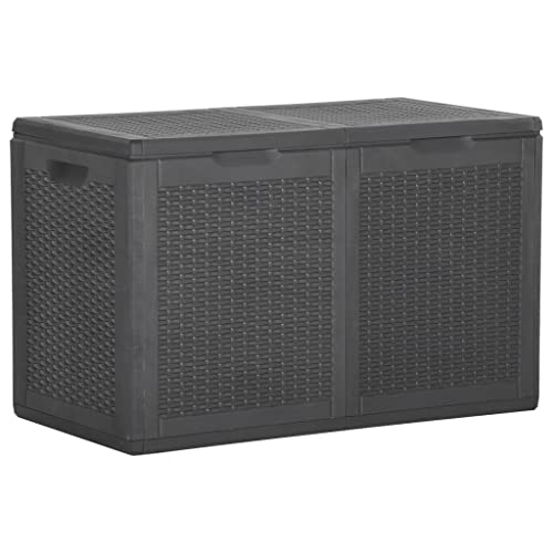 vidaXL Garten Aufbewahrungsbox Kissenbox Auflagenbox Gartenbox Gartentruhe Kissentruhe Gerätetruhe Kiste Box Mehrzwecktruhe 180L Schwarz PP Rattan vidaXL Garten Aufbewahrungsbox Kissenbox Auflagenbox Gartenbox Gartentruhe Kissentruhe Gerätetruhe Kiste Box Mehrzwecktruhe 180L Schwarz PP Rattan von vidaXL
