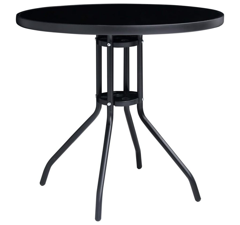 vidaXL Bistrotisch, 5-tlg. Bistro-Set Schwarz und Anthrazit von vidaXL