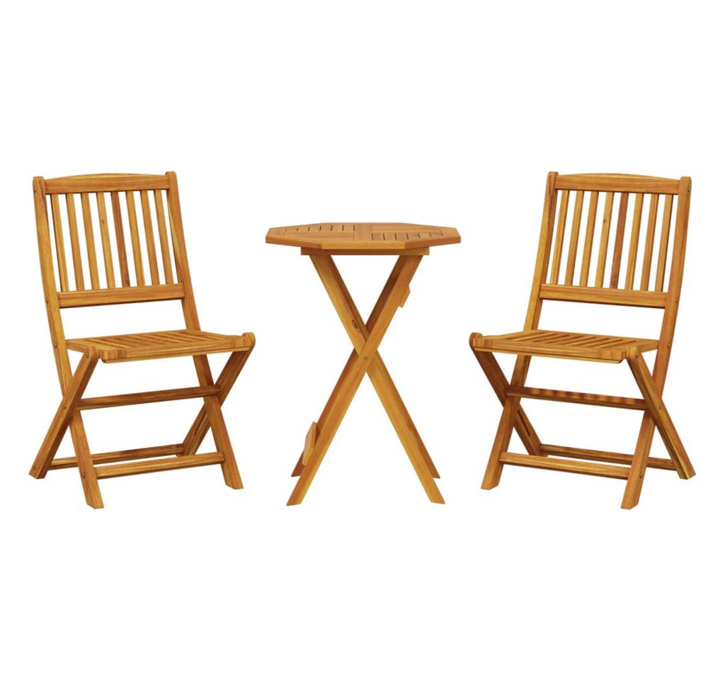 vidaXL Bistrotisch, 3-tlg. Bistro-Set Klappbar Massivholz Akazie von vidaXL