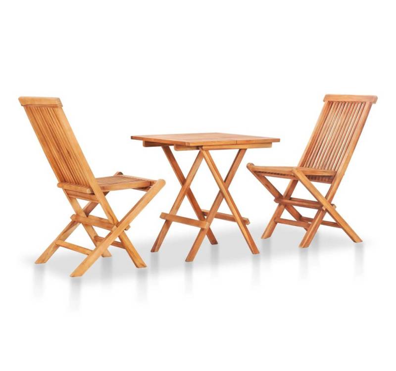 vidaXL Bistrotisch, 3-tlg. Bistroset mit Anthrazit Kissen Massivholz Teak vidaXL Bistrotisch, 3-tlg. Bistroset mit Anthrazit Kissen Massivholz Teak von vidaXL