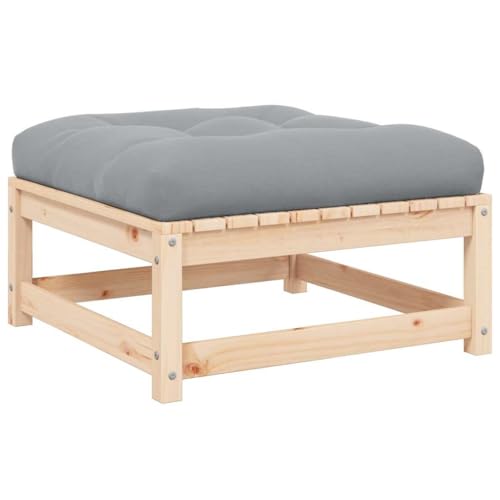 vidaXL Garten Fußhocker mit Kissen, Modular Gartenmöbel Lounge, Sitzhocker Hocker für Garten Terrasse Balkon, Holzhocker Gartenhocker, Massivholz Kiefer vidaXL Garten Fußhocker mit Kissen, Modular Gartenmöbel Lounge, Sitzhocker Hocker für Garten Terrasse Balkon, Holzhocker Gartenhocker, Massivholz Kiefer von vidaXL