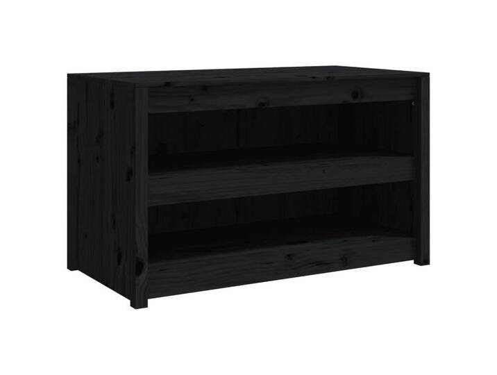 vidaXL Garten-Geräteschrank Outdoor-Küchenschrank Schwarz 106x55x64 cm Massivholz Kiefer Terrassen, schwarz von vidaXL