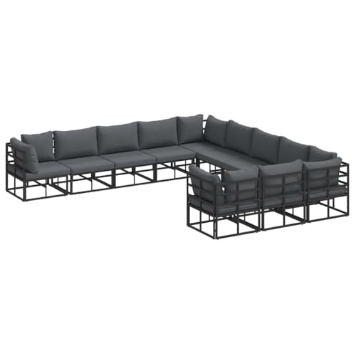 vidaXL Garten-Sofa-Set 11 pcs Schwarz 70 x 70 x 32 cm Aluminium vidaXL Garten-Sofa-Set 11 pcs Schwarz 70 x 70 x 32 cm Aluminium von vidaXL