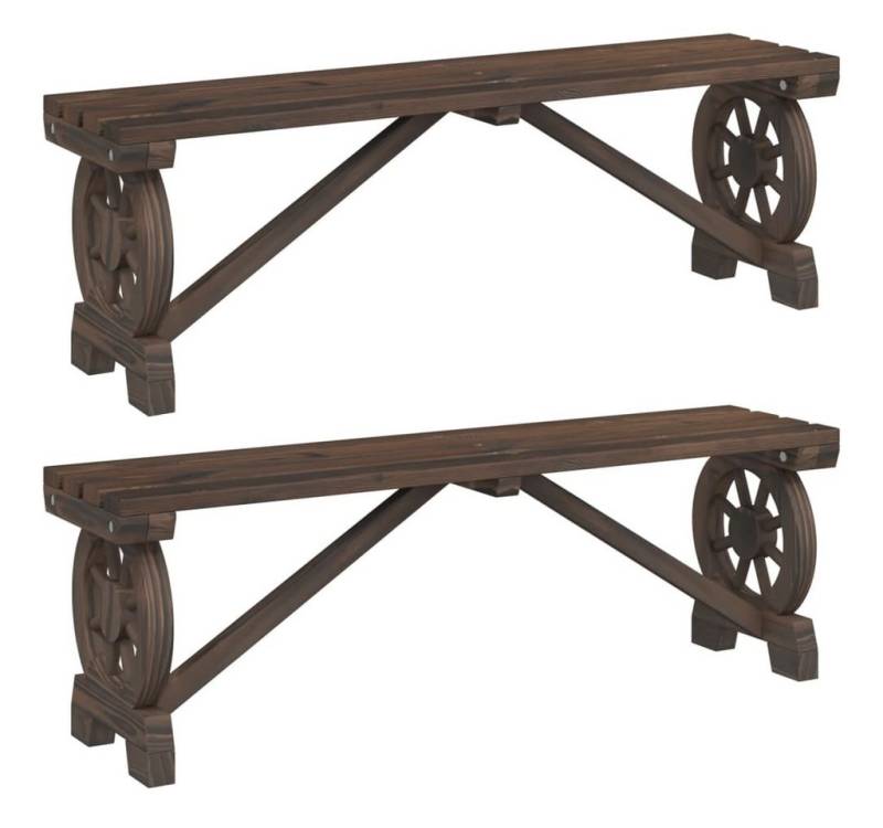 vidaXL Gartenbank, Gartenbänke 2 Stk. Massivholz Tanne vidaXL Gartenbank, Gartenbänke 2 Stk. Massivholz Tanne von vidaXL