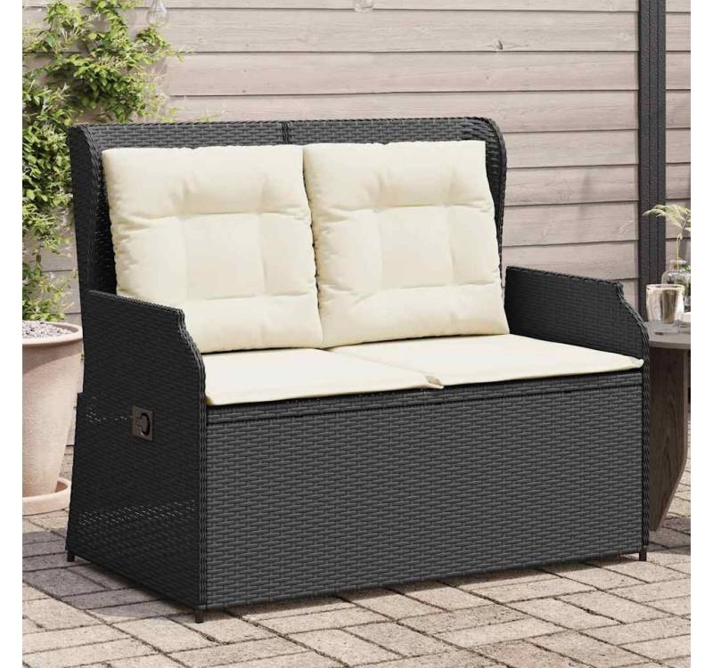 vidaXL Gartenbank, Gartenbank Verstellbar mit Kissen Schwarz Poly Rattan vidaXL Gartenbank, Gartenbank Verstellbar mit Kissen Schwarz Poly Rattan von vidaXL