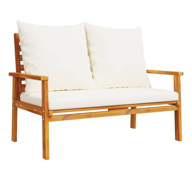 vidaXL Gartenbank, Gartensofa 120 cm mit Kissen Massivholz Akazie von vidaXL