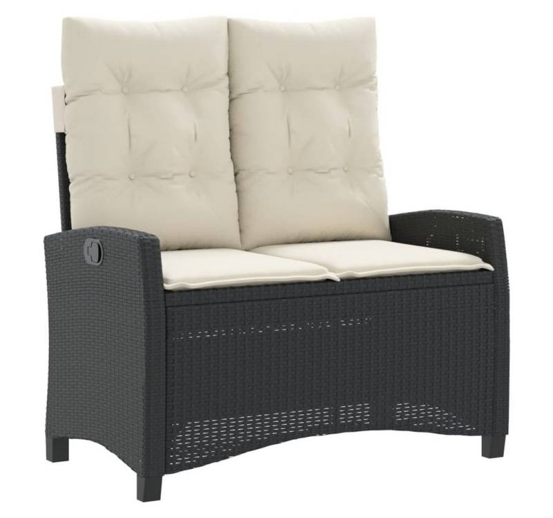 vidaXL Gartenbank, Outdoor Bank Verstellbar mit Kissen Schwarz Poly Rattan vidaXL Gartenbank, Outdoor Bank Verstellbar mit Kissen Schwarz Poly Rattan von vidaXL
