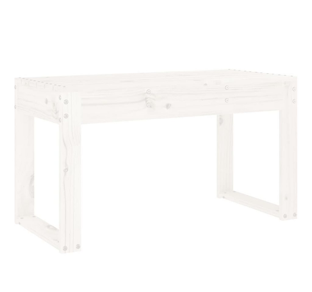 vidaXL Gartenbank, Outdoor Bank Weiß 80x38x45 cm Massivholz Kiefer von vidaXL