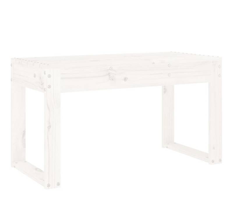 vidaXL Gartenbank, Outdoor Bank Weiß 80x38x45 cm Massivholz Kiefer von vidaXL