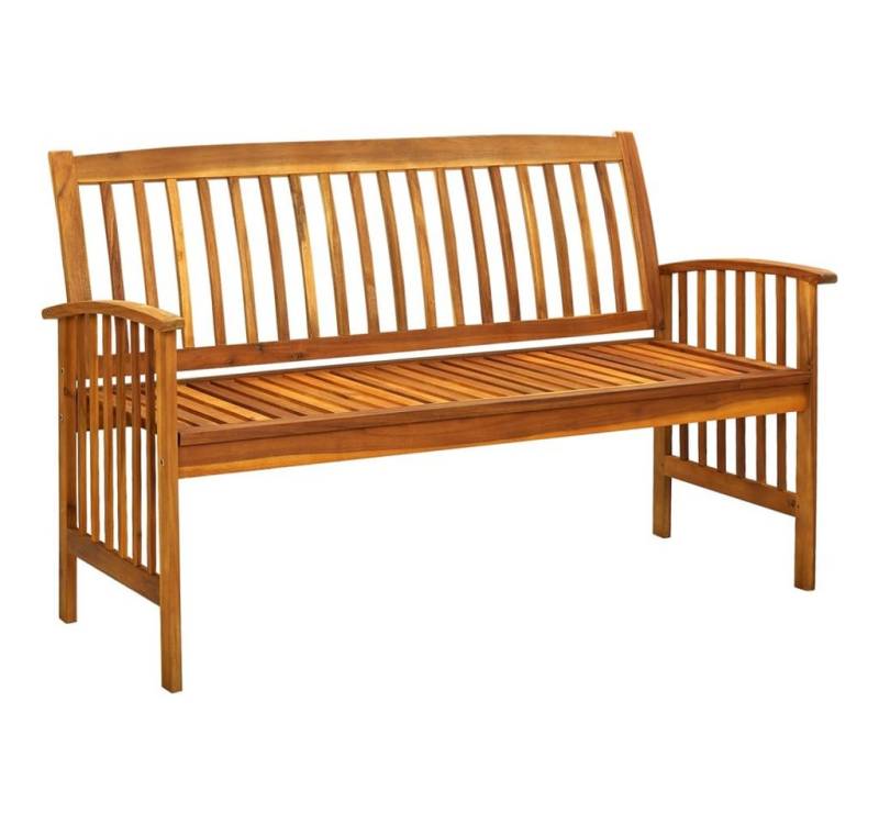 vidaXL Gartenbank, Outdoor Bank mit Kissen 147 cm Massivholz Akazie von vidaXL