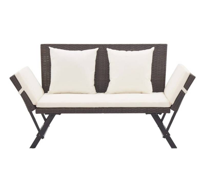 vidaXL Gartenbank, Outdoor Bank mit Kissen Braun 176 cm Poly Rattan vidaXL Gartenbank, Outdoor Bank mit Kissen Braun 176 cm Poly Rattan von vidaXL