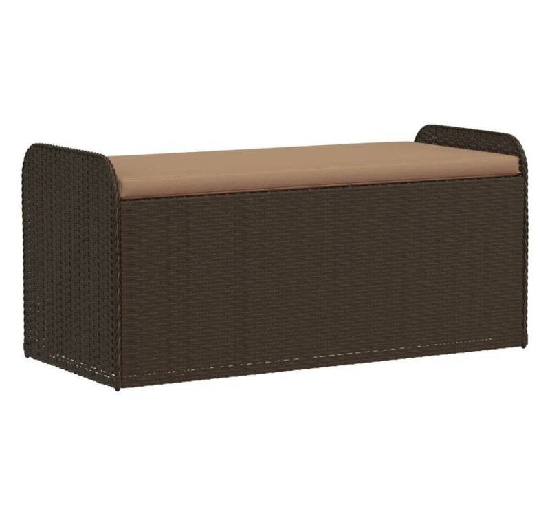 vidaXL Gartenbank, Sitzbank mit Stauraum & Kissen Braun 115x51x52 cm Poly Rattan vidaXL Gartenbank, Sitzbank mit Stauraum & Kissen Braun 115x51x52 cm Poly Rattan von vidaXL