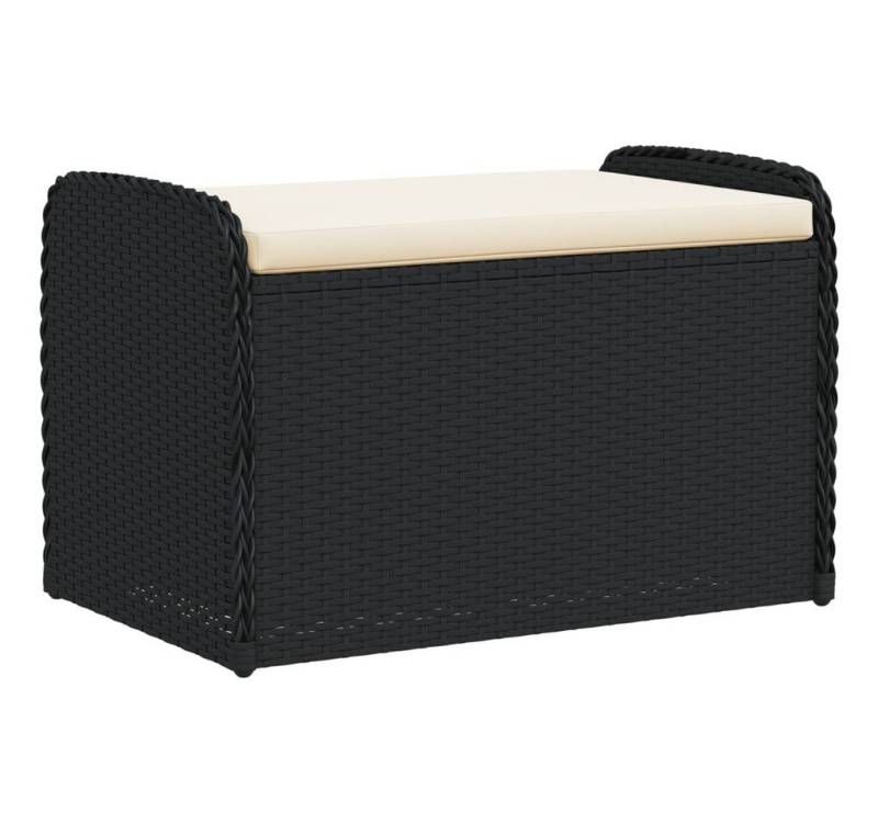 vidaXL Gartenbank, Sitzbank mit Stauraum & Kissen Schwarz 80x51x52 cm Poly Rattan vidaXL Gartenbank, Sitzbank mit Stauraum & Kissen Schwarz 80x51x52 cm Poly Rattan von vidaXL