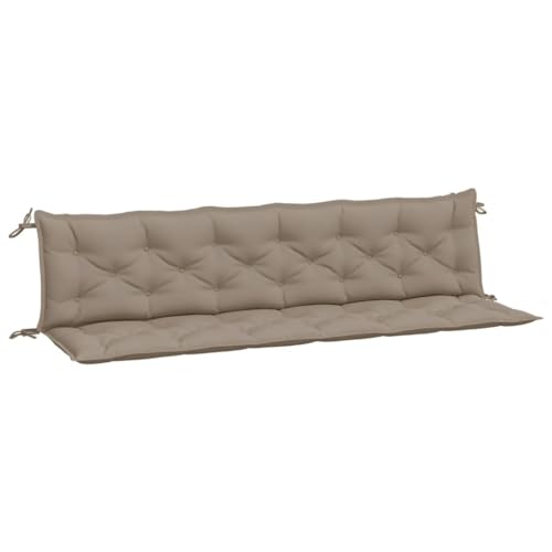 vidaXL Gartenbank-Auflagen 2 STK. Taupe 200x50x7 cm Oxford-Gewebe von vidaXL