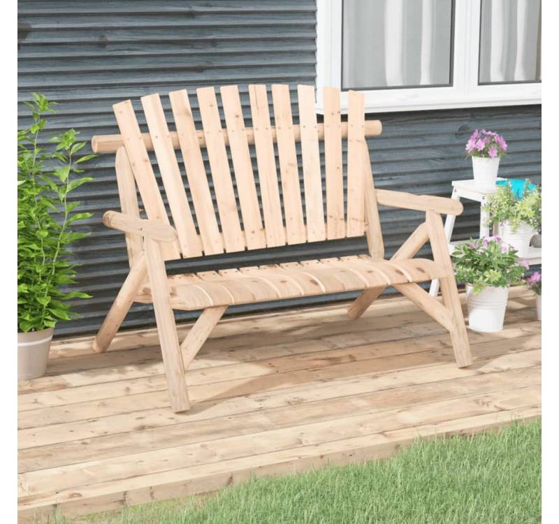vidaXL Gartenbank Gartenbank 2-Sitzer 119x85x98 cm Massivholz Fichte Holz Außenbereich von vidaXL