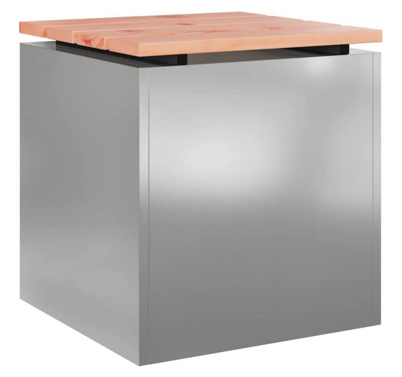 vidaXL Gartenbank Gartenbank Silber 80 x 40 x 43 cm Verzinkter Stahl (1-St) von vidaXL