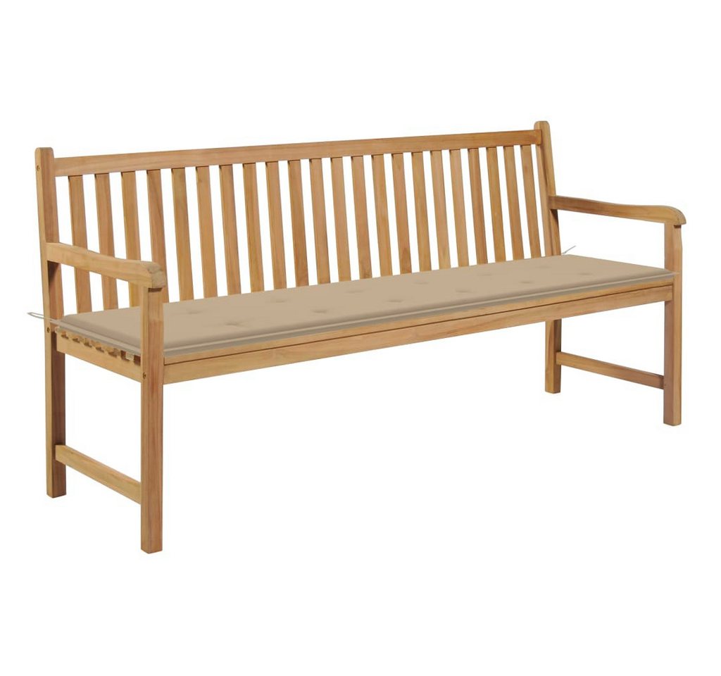 vidaXL Gartenbank Gartenbank mit Beige Auflage 175 cm Massivholz (1-St) von vidaXL