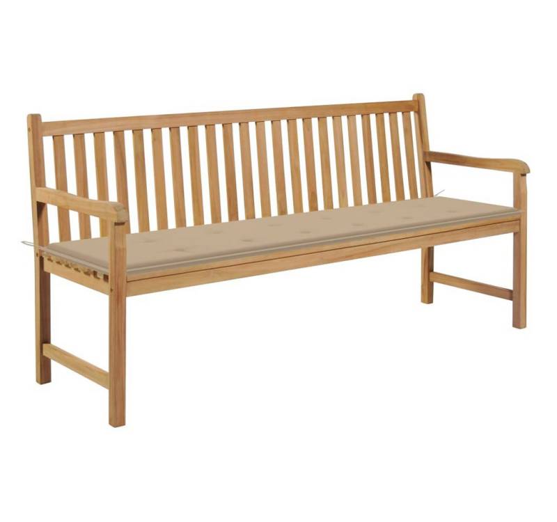 vidaXL Gartenbank Gartenbank mit Beige Auflage 175 cm Massivholz (1-St) von vidaXL