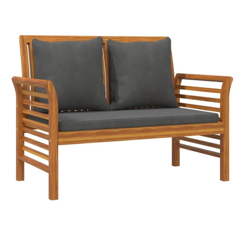 vidaXL Gartenbank Sofabank mit Dunkelgrauen Kissen Massivholz (1-St) von vidaXL