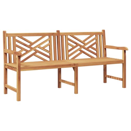 vidaXL Gartenbank für deinen Garten – Rustikale Teakmöbel für die Terrasse, ergonomisch und wetterfest für entspannte Stunden von vidaXL
