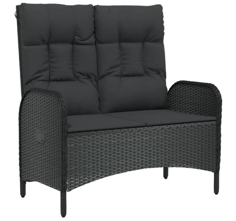 vidaXL Gartenbank, Outdoor Bank mit Liegefunktion & Kissen 107cm Poly Rattan Schwarz vidaXL Gartenbank, Outdoor Bank mit Liegefunktion & Kissen 107cm Poly Rattan Schwarz von vidaXL