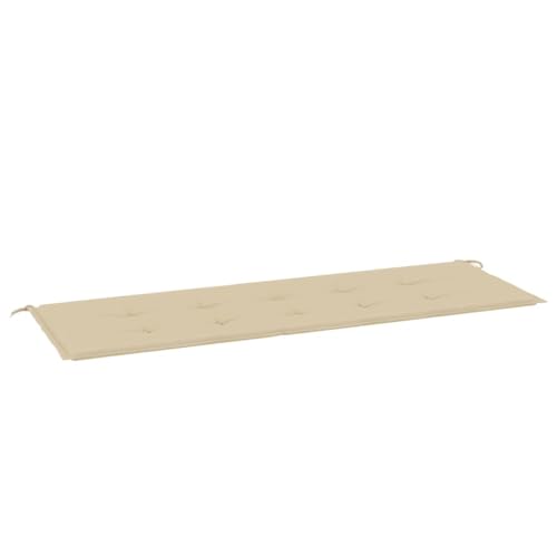 vidaXL Gartenbankauflage, Bankauflage Sitzkissen Outdoor, Polsterauflage Auflage für Gartenbank, Bankpolster Bankkissen, Beige 150x50x4cm Oxford-Gewebe von vidaXL
