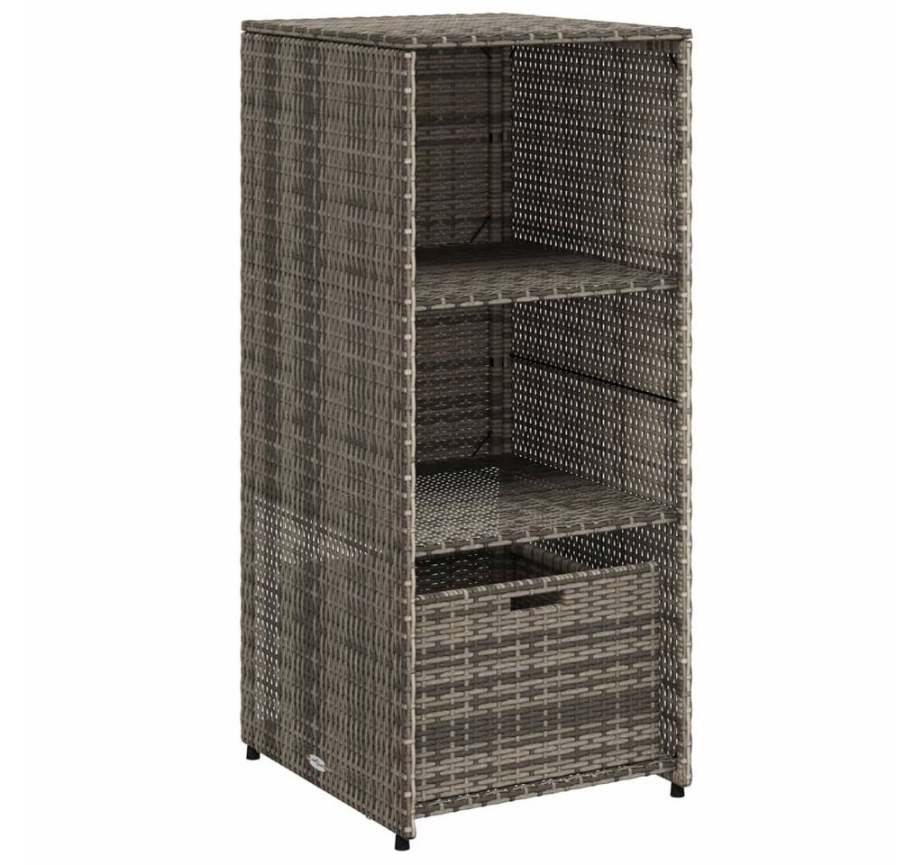 vidaXL Gartenbox, Gartenschrank Grau 50x55x115 cm Poly Rattan vidaXL Gartenbox, Gartenschrank Grau 50x55x115 cm Poly Rattan von vidaXL