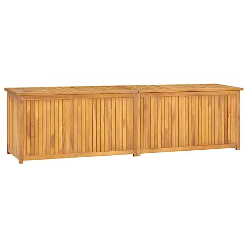 vidaXL Gartenbox Aufbewahrungsbox Auflagenbox Kissenbox Box Kiste Truhe Gartentruhe Holztruhe Gartenmöbel 200x50x55cm Massivholz Teak von vidaXL