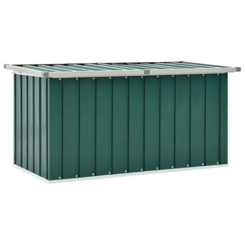vidaXL Gartenbox Auflagenbox Kissenbox Aufbewahrungsbox Truhe Box Gartenmöbel Gartenkasten Gartentruhe Werkzeugkasten Grün 129x67x65cm von vidaXL
