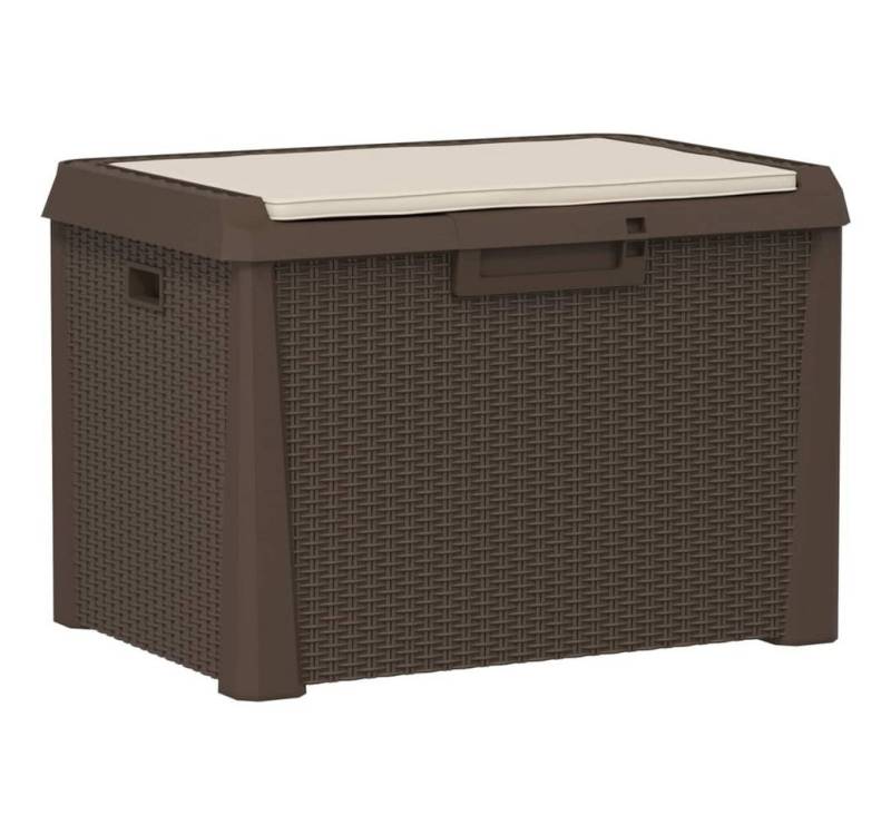 vidaXL Gartenbox, Gartentruhe mit Sitzkissen Braun 125 L PP vidaXL Gartenbox, Gartentruhe mit Sitzkissen Braun 125 L PP von vidaXL