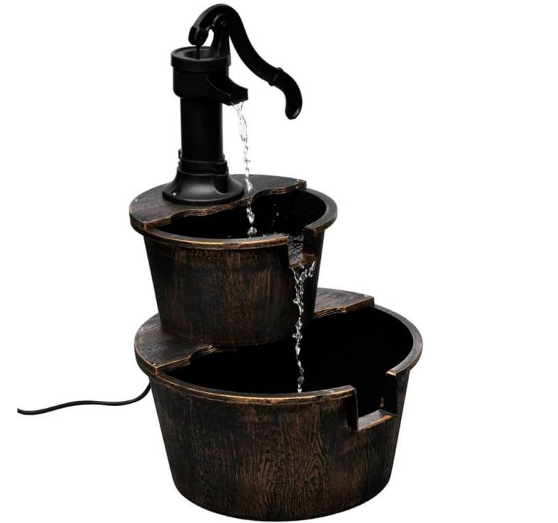 vidaXL Gartenbrunnen Kaskadenbrunnen Handwasserpumpe-Design von vidaXL