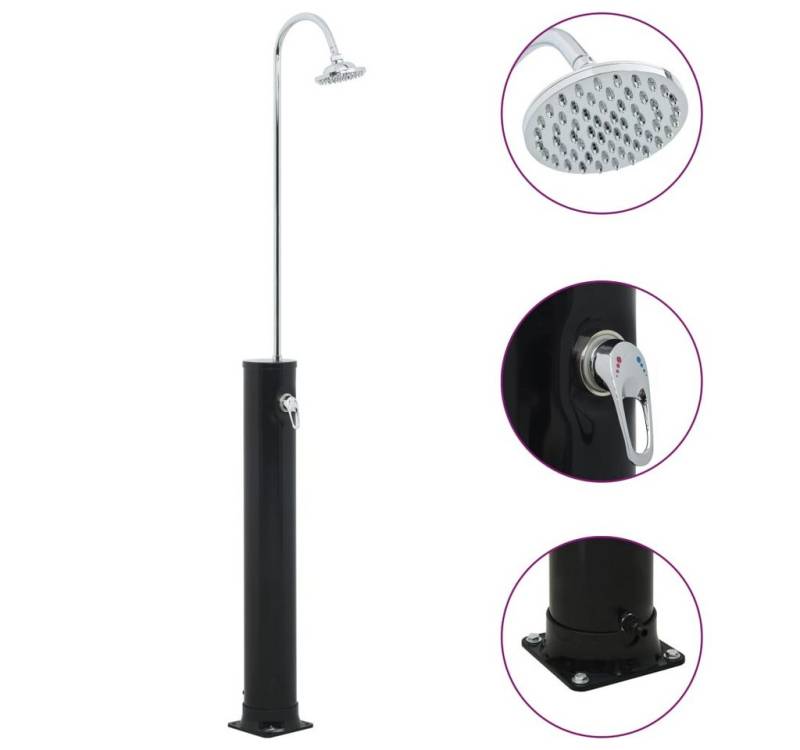 vidaXL Gartendusche Gartendusche Pooldusche Aussendusche Solardusche Schwarz 214 cm 20 L von vidaXL