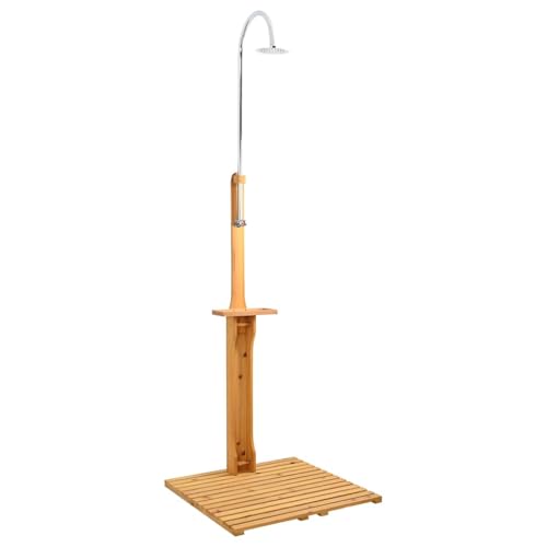 vidaXL Gartendusche Holz Drehbare Duschkopf Pooldusche Außendusche für Camping von vidaXL