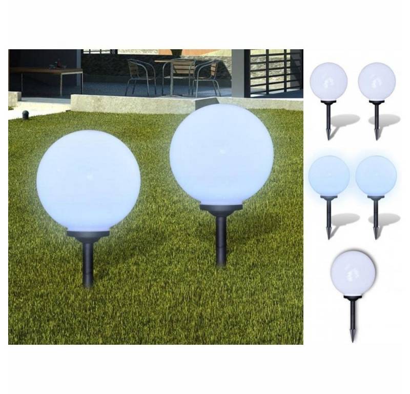 vidaXL Gartenleuchte Außenlampe Solarlampe LED Gartenkugel 2 Stk 30cm mit Erdspieß Gartenla von vidaXL