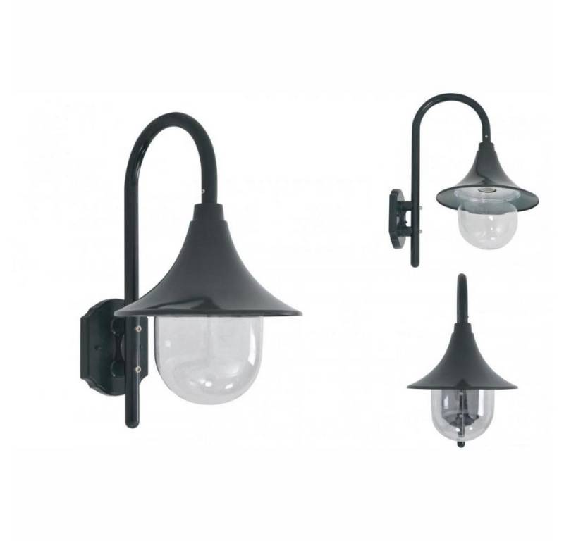 vidaXL Gartenleuchte Garten-Wandleuchte E27 42 cm Aluminium Dunkelgrün Gartenlampe Gartenle von vidaXL