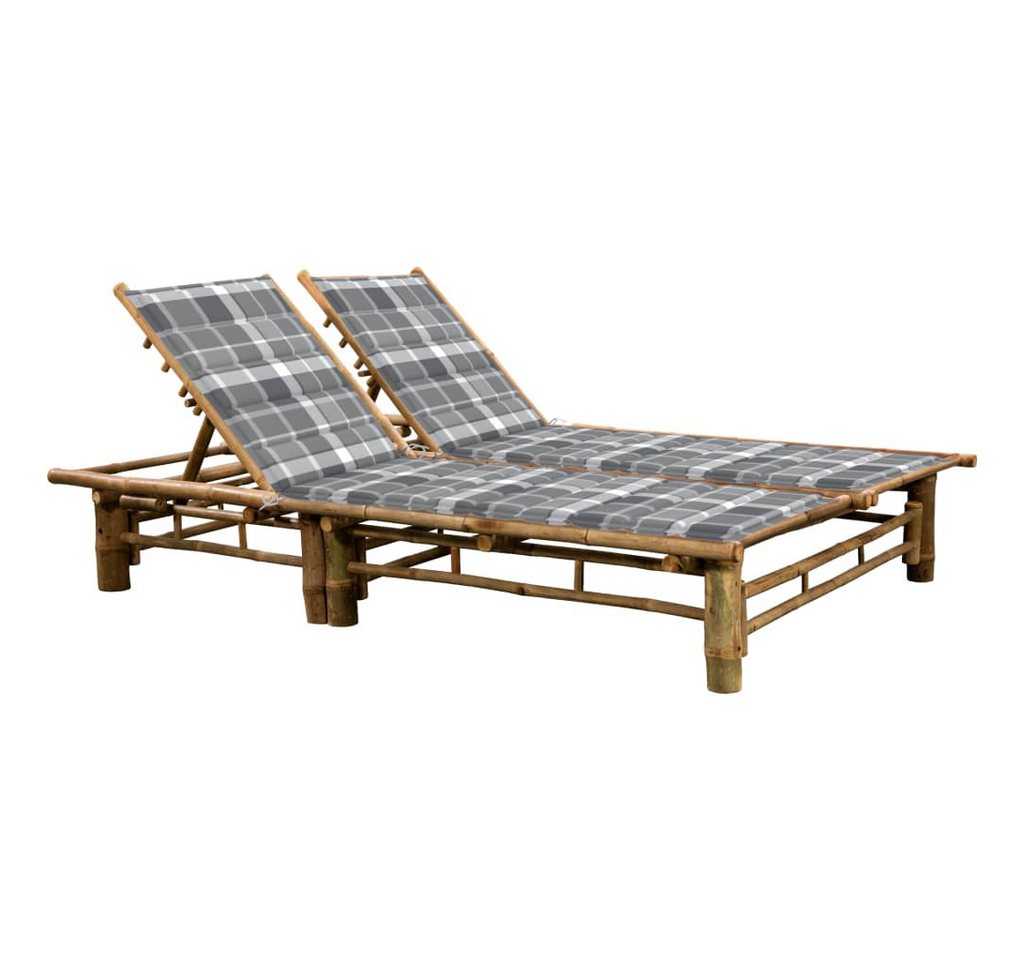 vidaXL Gartenliege Doppelliege Gartenliege 2-Personen Sonnenliege Bambusliege Auflage gra vidaXL Gartenliege Doppelliege Gartenliege 2-Personen Sonnenliege Bambusliege Auflage gra von vidaXL